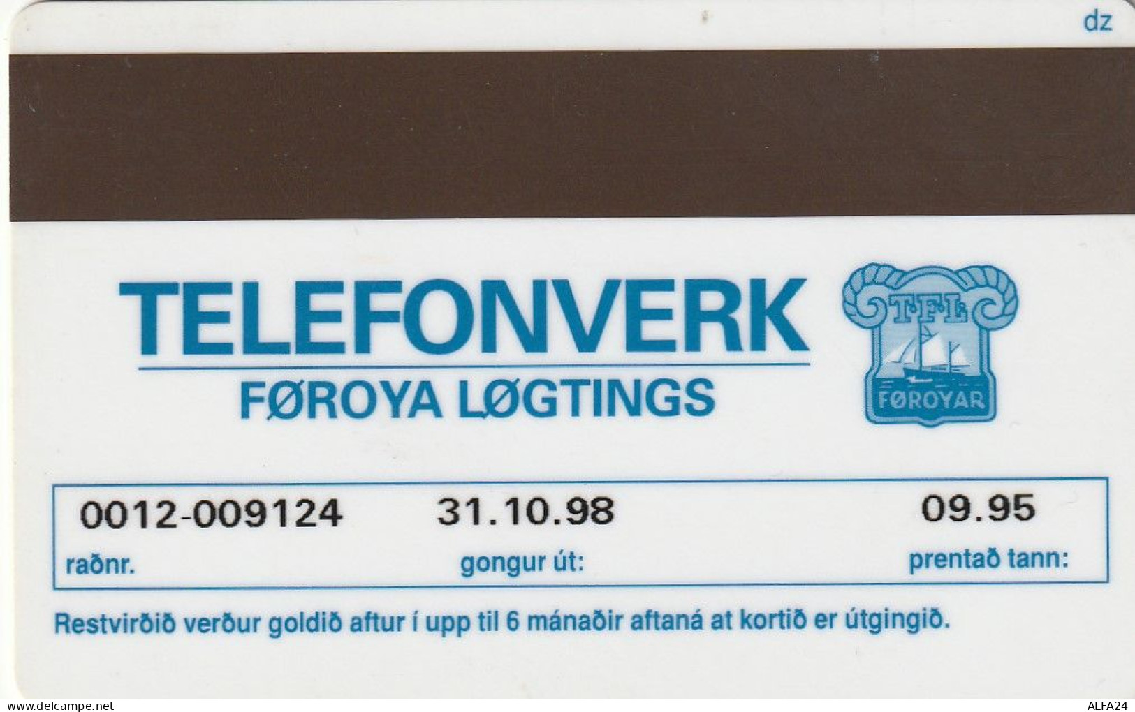 PHONE CARD FAR OER  (E78.10.5 - Faeroër