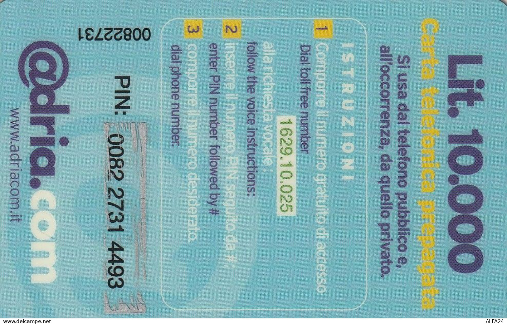 PREPAID PHONE CARD ITALIA ADRIACOMM (E78.10.4 - [2] Handy-, Prepaid- Und Aufladkarten