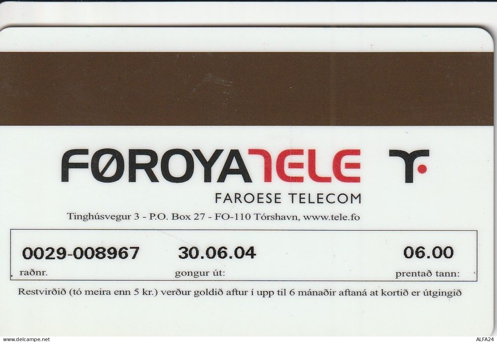 PHONE CARD FAR OER  (E78.13.7 - Isole Faroe