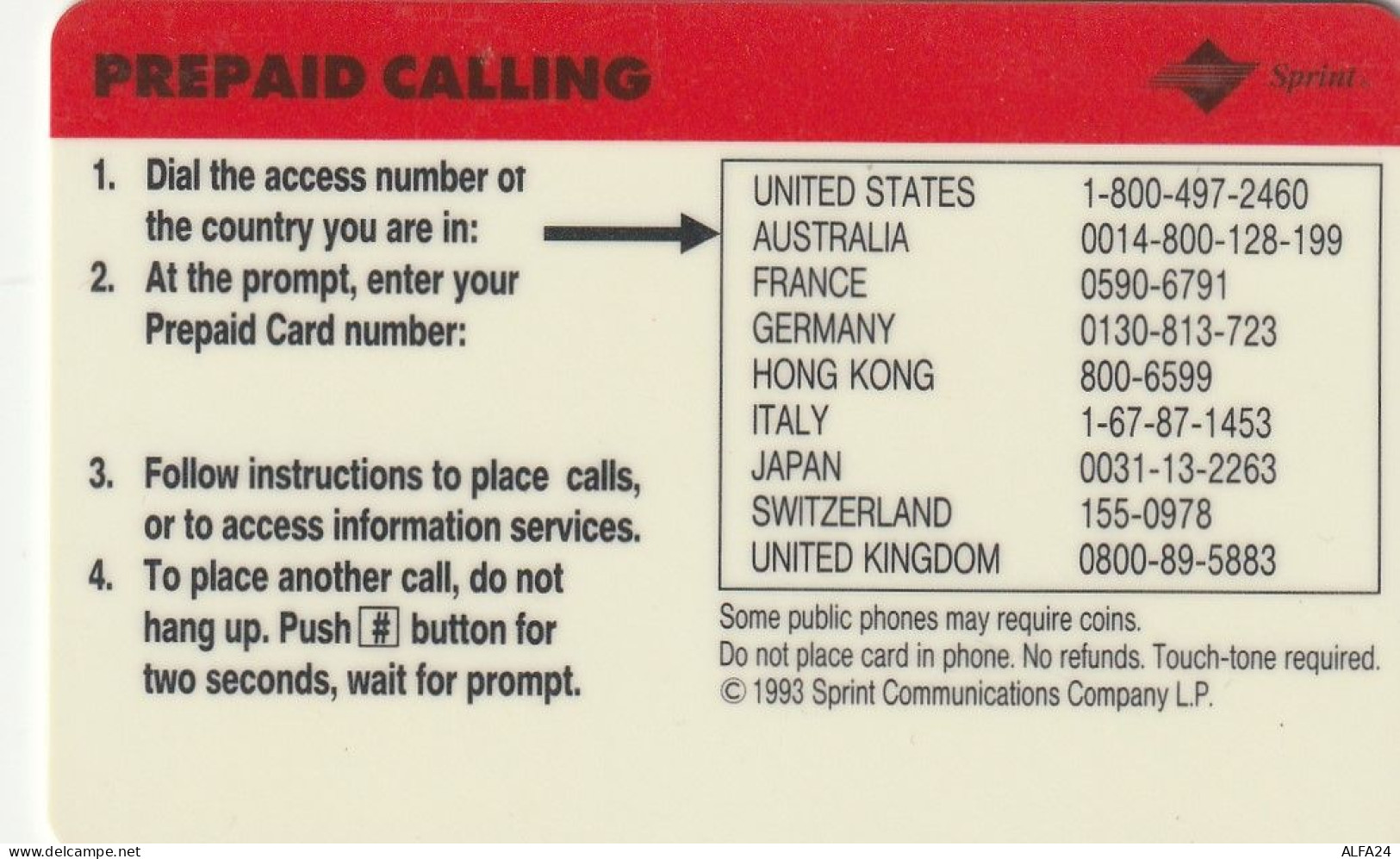 PREPAID PHONE CARD ITALIA  SPRINT DISNEY (E77.37.4 - Schede GSM, Prepagate & Ricariche