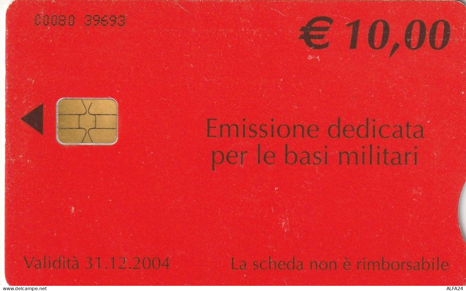 PHONE CARD BASI MILITARI TELECOM CHIP 10  (E77.30.7 - Sonderzwecke