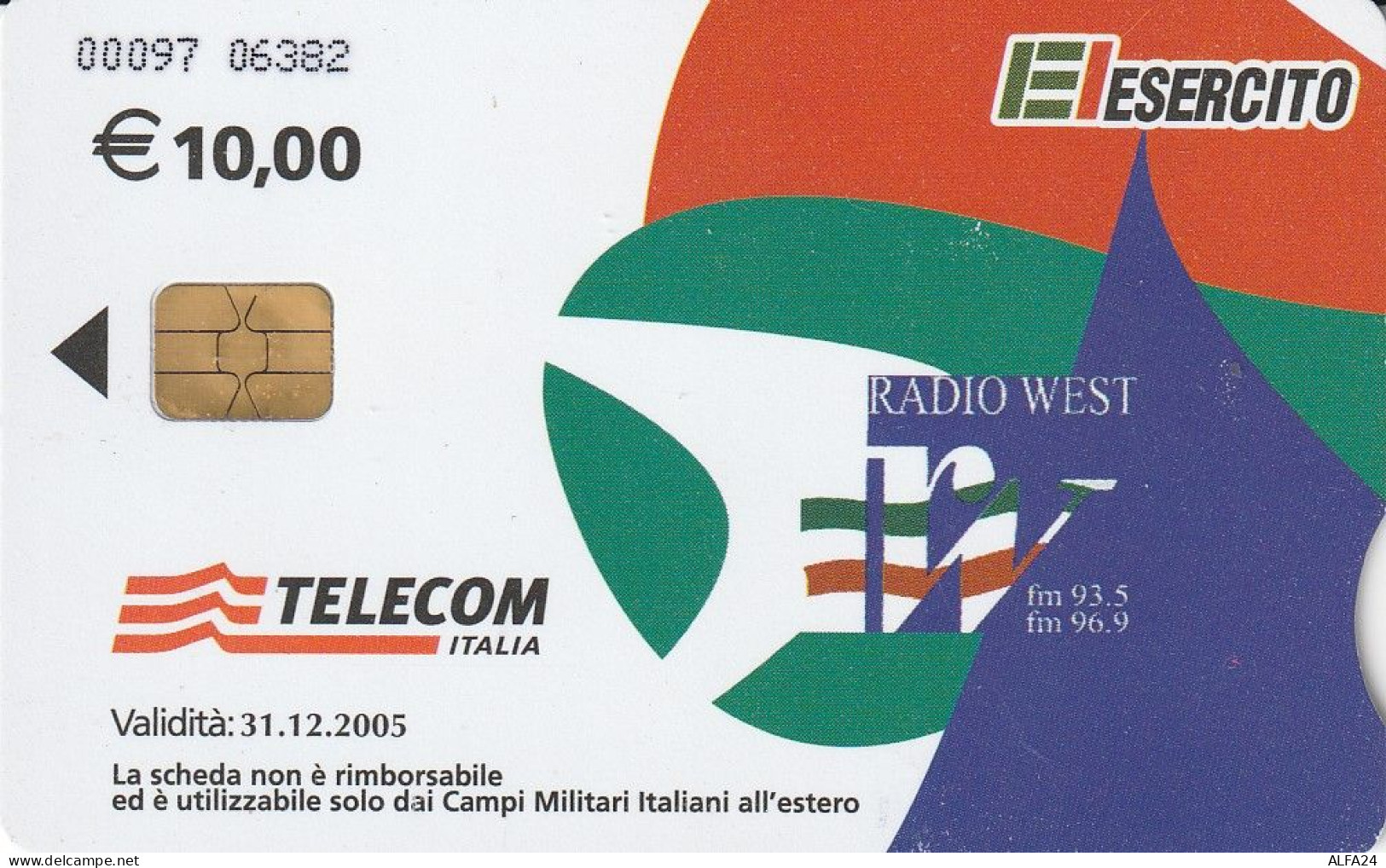 PHONE CARD BASI MILITARI TELECOM CHIP 10  (E77.31.4 - Sonderzwecke