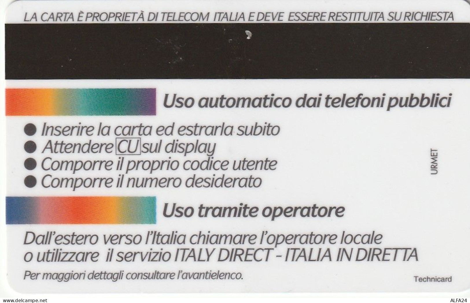 CARTA CREDITO TELEFONICA TELECOM  (E77.26.7 - Speciaal Gebruik