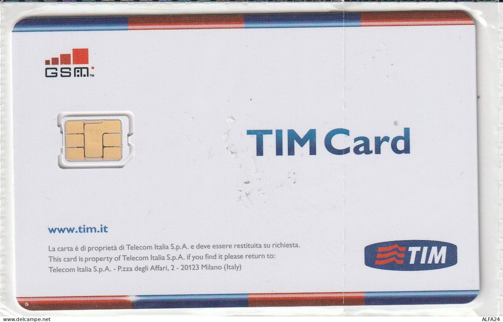 SIM GSM TIM   (E77.22.7 - [2] Handy-, Prepaid- Und Aufladkarten