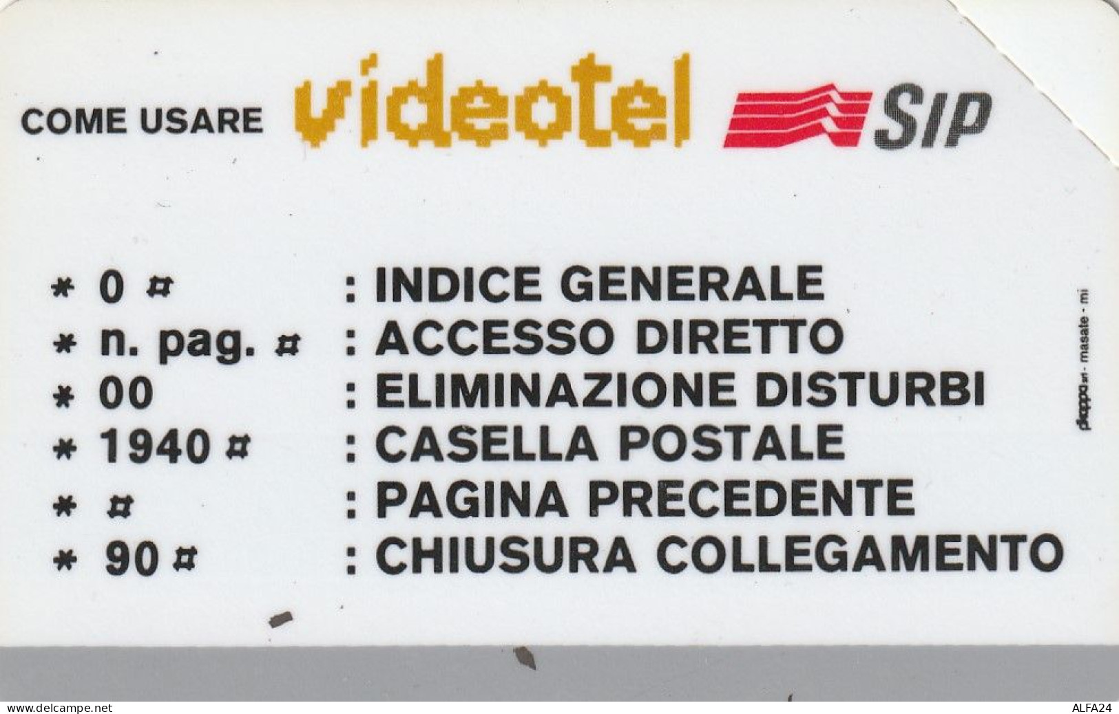 USI SPECIALI VIDEOTEL SIP OMAGGIO  (E77.18.5 - Sonderzwecke