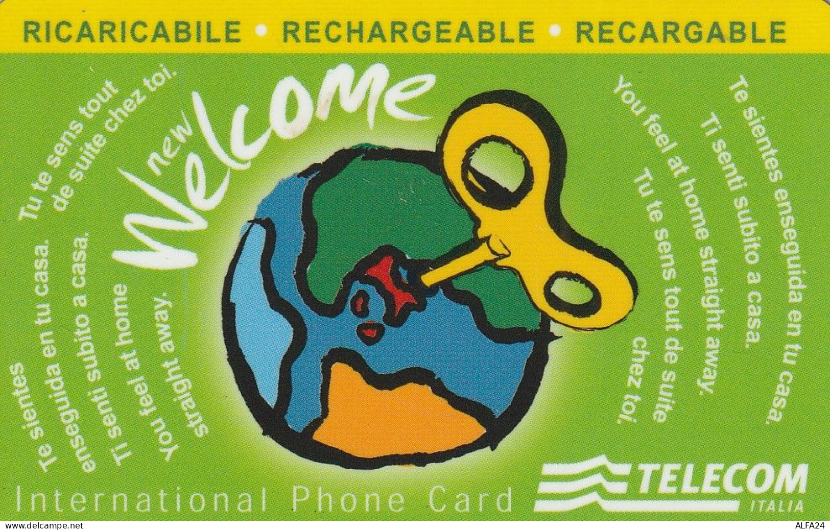 PREPAID PHONE CARD TELECOM WELCOME RICARICABILE  (E77.17.1 - [2] Sim Cards, Prepaid & Refills