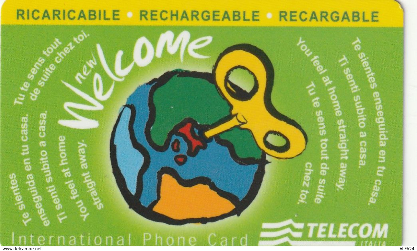 PREPAID PHONE CARD TELECOM WELCOME RICARICABILE  (E77.5.5 - Cartes GSM Prépayées & Recharges