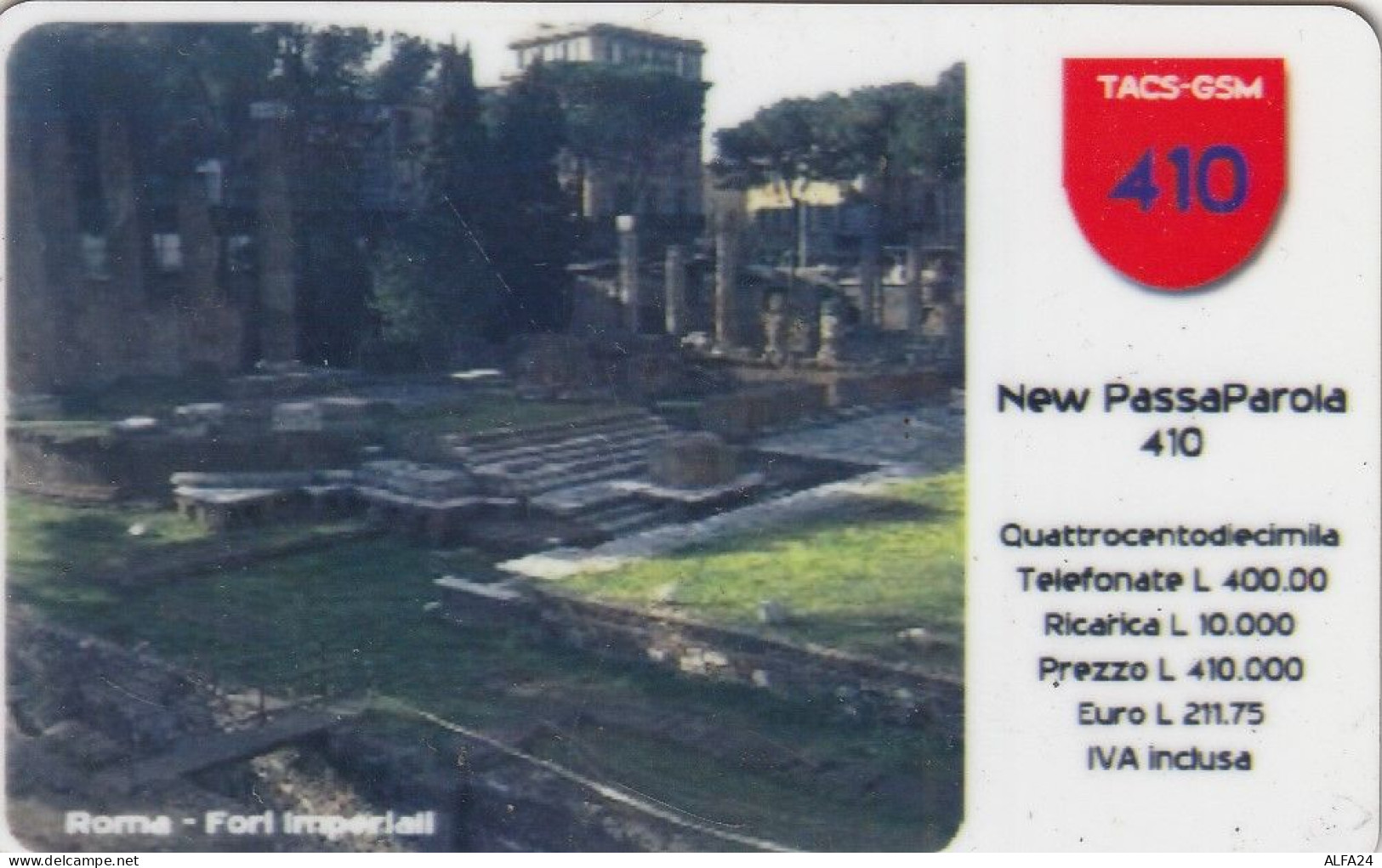 RICARICA TIM 410 ROMA FORI  (USP40.7 - [2] Sim Cards, Prepaid & Refills