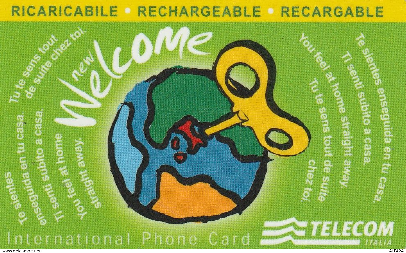 PREPAID PHONE CARD TELECOM WELCOME RICARICABILE  (USP25.1 - [2] Sim Cards, Prepaid & Refills