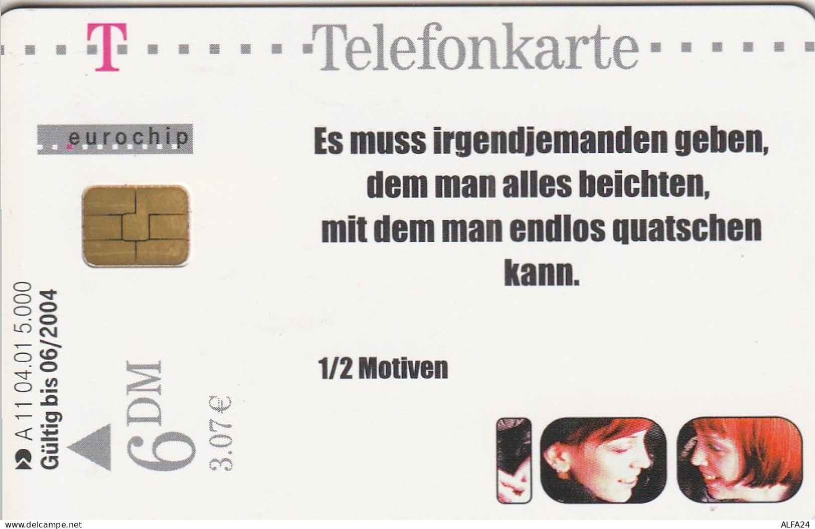 PHONE CARD GERMANIA SERIE A TIR 5000 (E73.19.4 - A + AD-Series : D. Telekom AG Advertisement