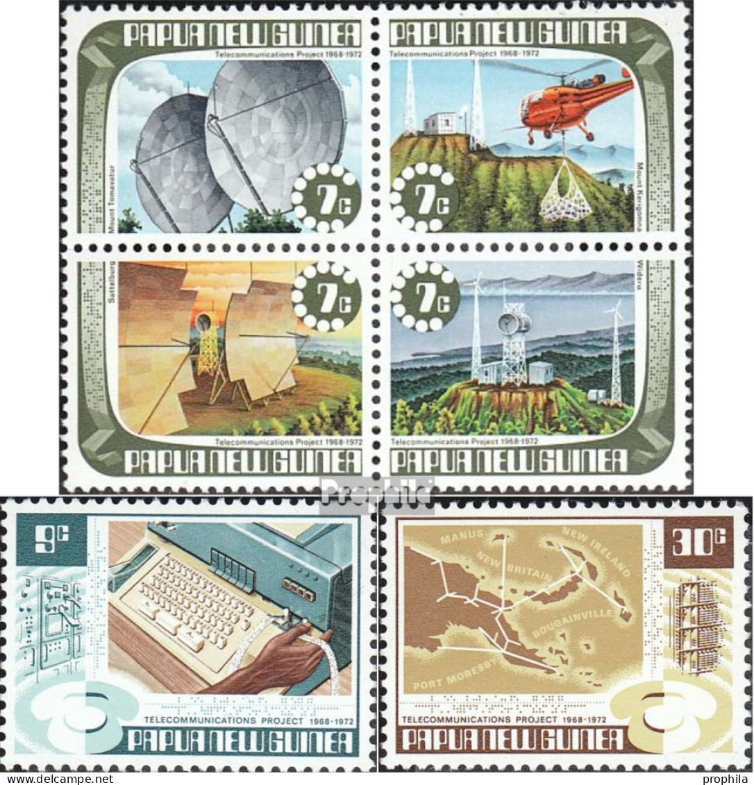 Papua-Neuguinea 234-237 Viererblock, 238,239 (kompl.Ausg.) Postfrisch 1973 Nachrichten - Papua Nuova Guinea