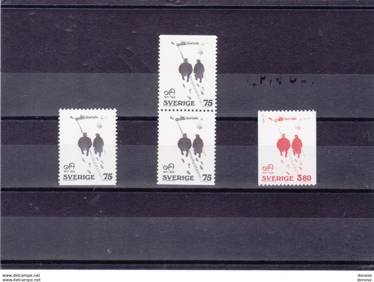 SUEDE 1977 ANDERSSON Yvert 962-963 + 962a, Michel 981-982 NEUF** MNH Cote 4 Euros - Neufs