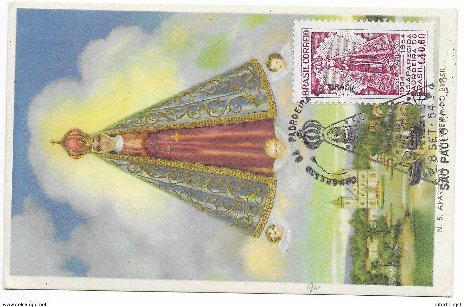 Brazil 1954 Religion Early Maximum Card - FDC