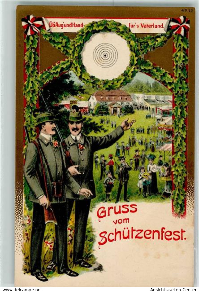 13225804 - Schuetzenfest  Schleifen Schwarz-weiss-rot AK - Exhibitions