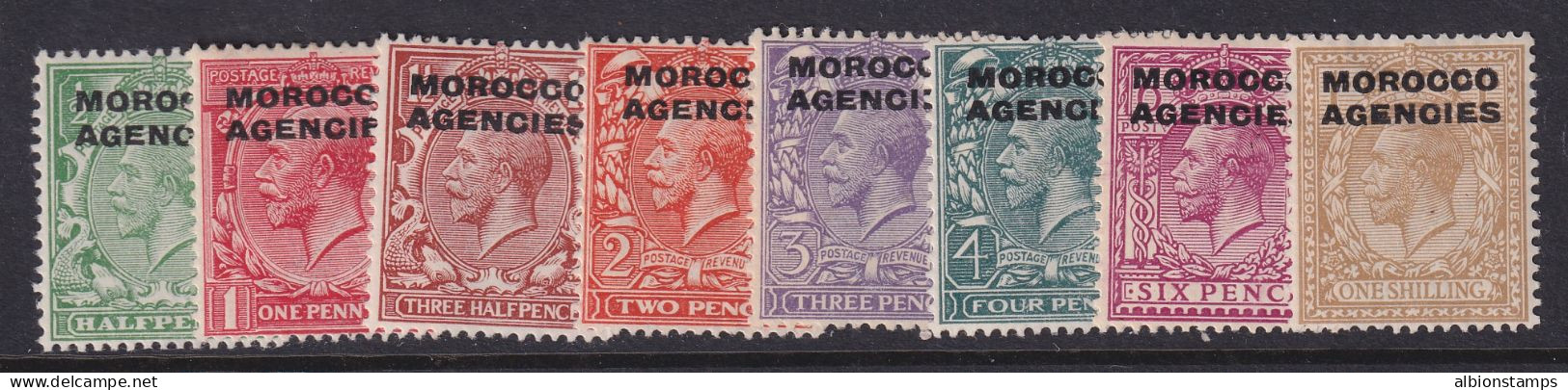 Morocco Agencies, (GB Offices), Scott 209-216 (SG 42-49), Mostly MLH - Morocco Agencies / Tangier (...-1958)