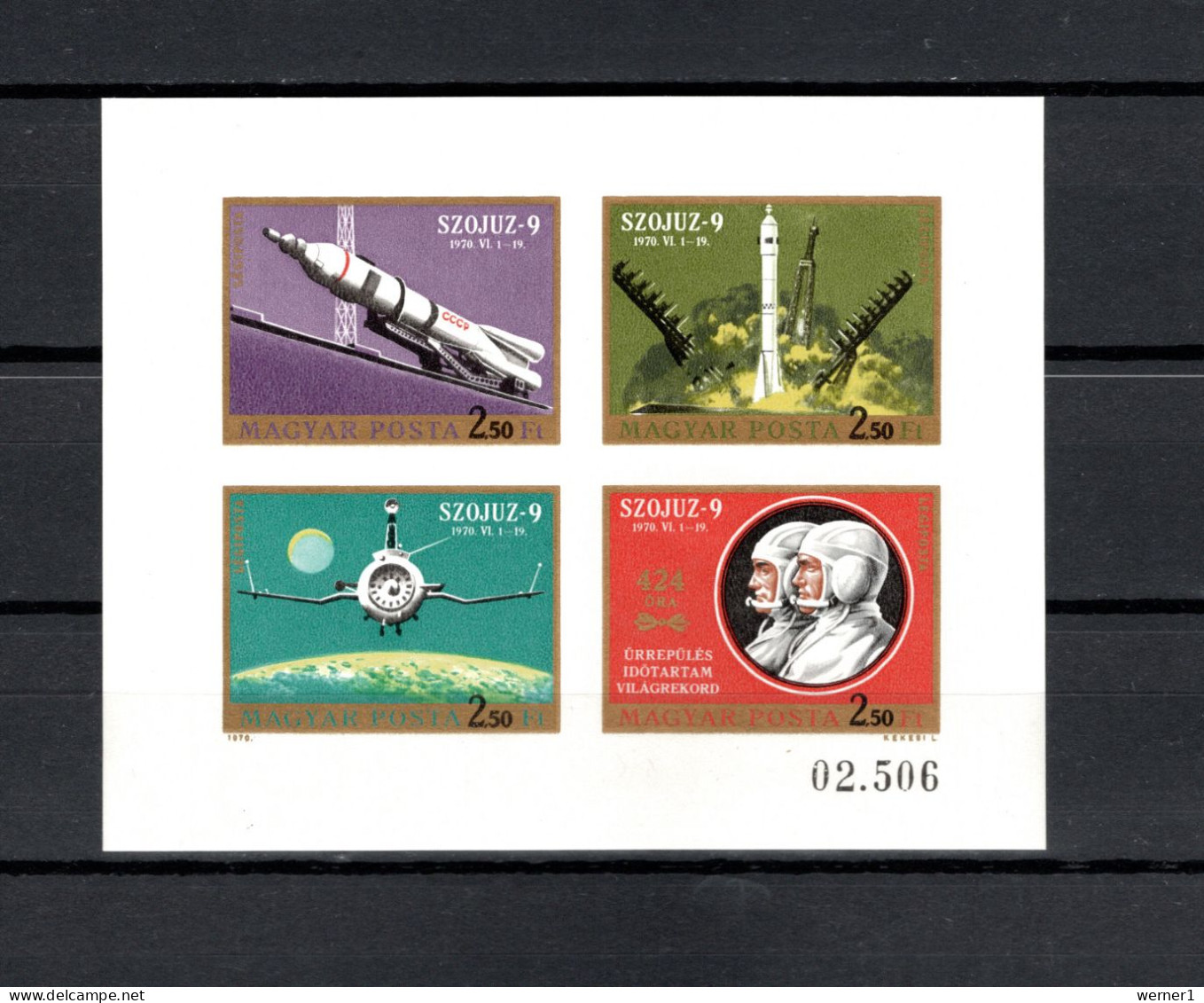 Hungary 1970 Space, Soyuz 9 Sheetlet Imperf. MNH -scarce- - Europa