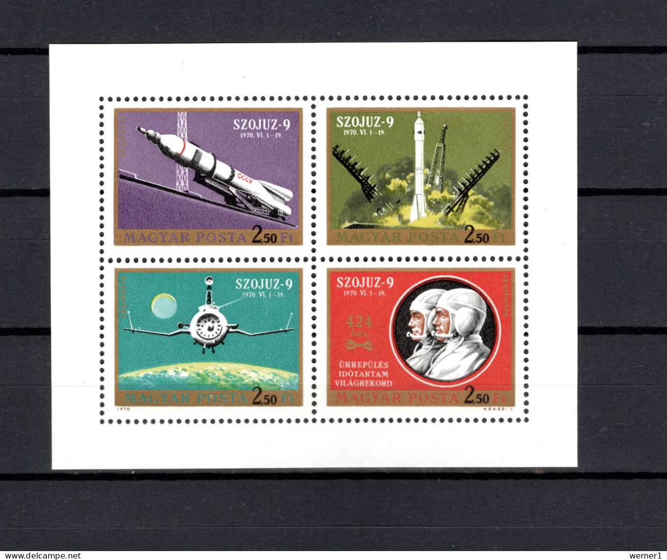 Hungary 1970 Space, Soyuz 9 Sheetlet MNH - Europe