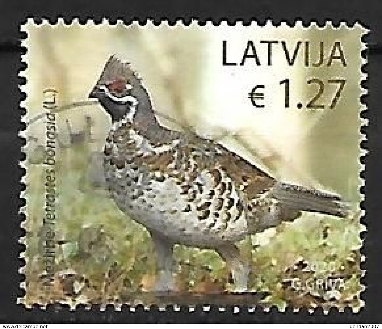 Latvia - Used 2020 :  Hazel Grouse  -  Tetrastes Bonasia - Galline & Gallinaceo