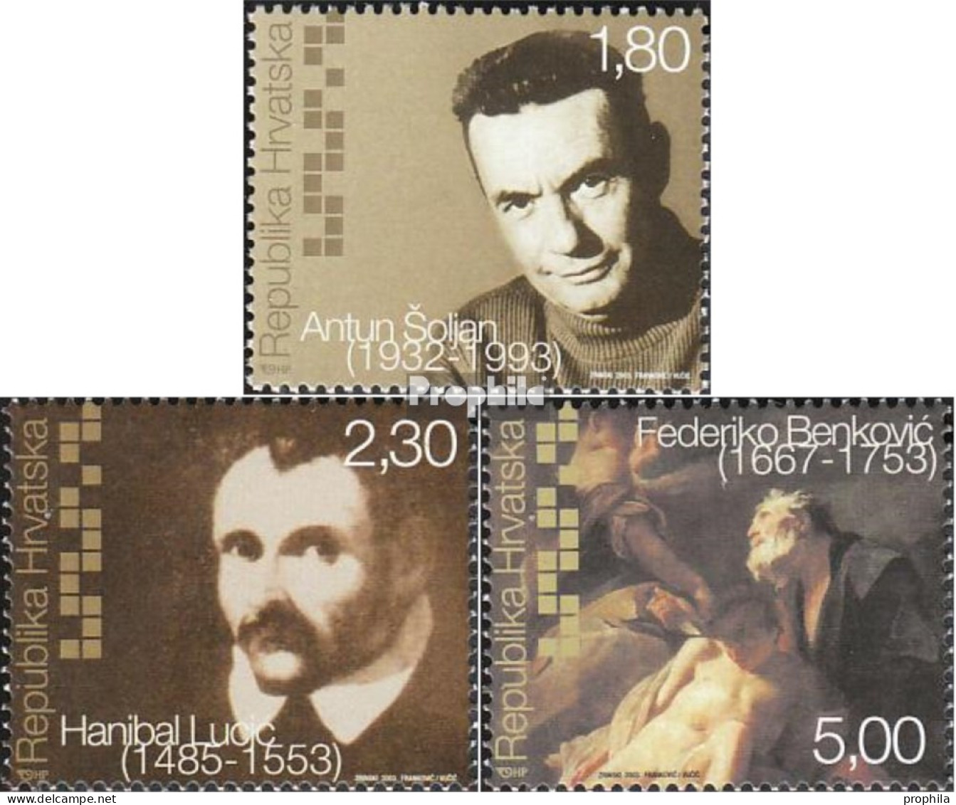 Kroatien 648-650 (kompl.Ausg.) Postfrisch 2003 Persönlichkeiten - Croazia