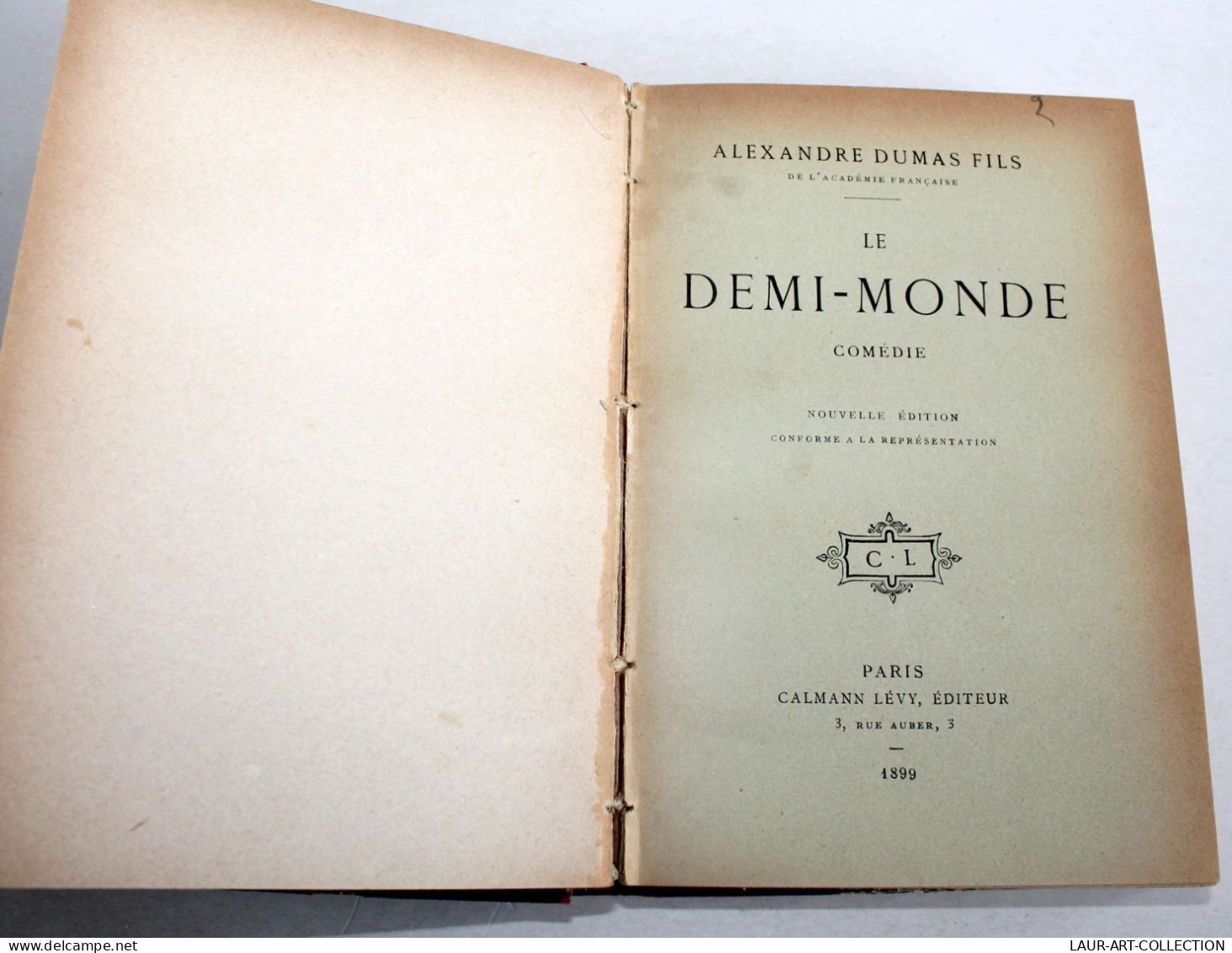 THEATRE RARE 3 COMEDIE XIXe De DUMAS Mr ALPHONSE + DEMI MONDE + IDEES Mme AUBRAY / ANCIEN LIVRE XIXe SIECLE (1803.241) - Franse Schrijvers