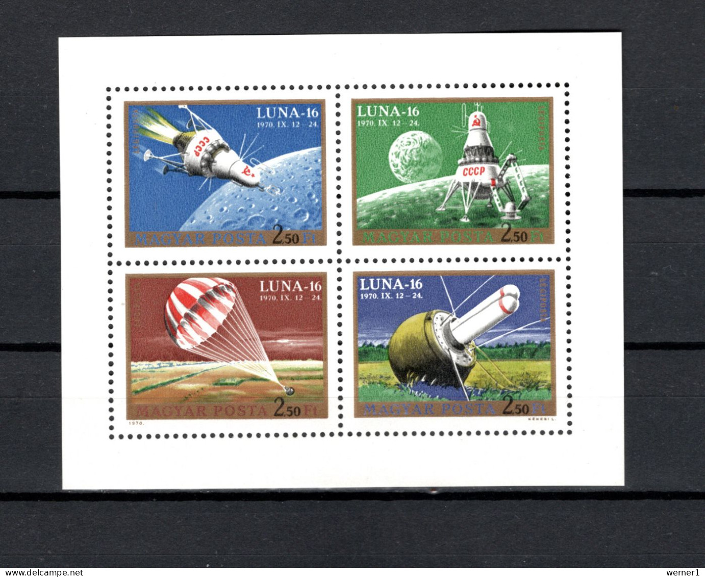 Hungary 1971 Space, Luna 16 Sheetlet MNH - Europa