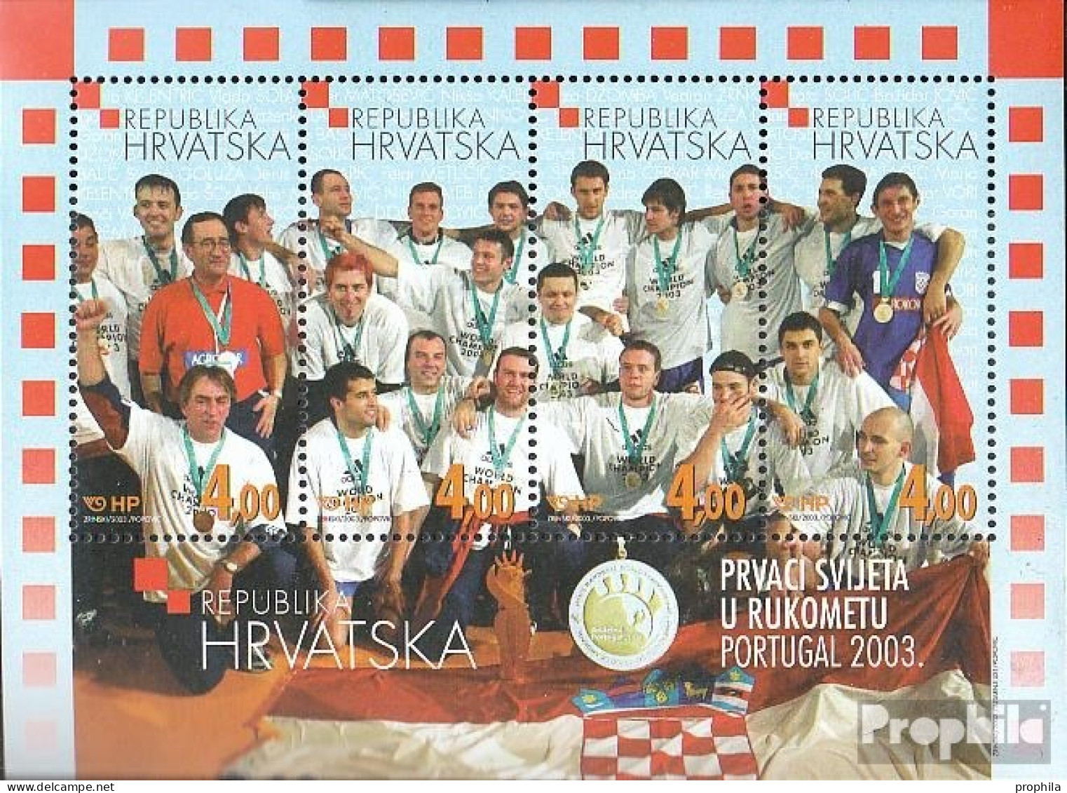 Kroatien Block21 (kompl.Ausg.) Postfrisch 2003 Gewinn Der Handball-WM - Croatie