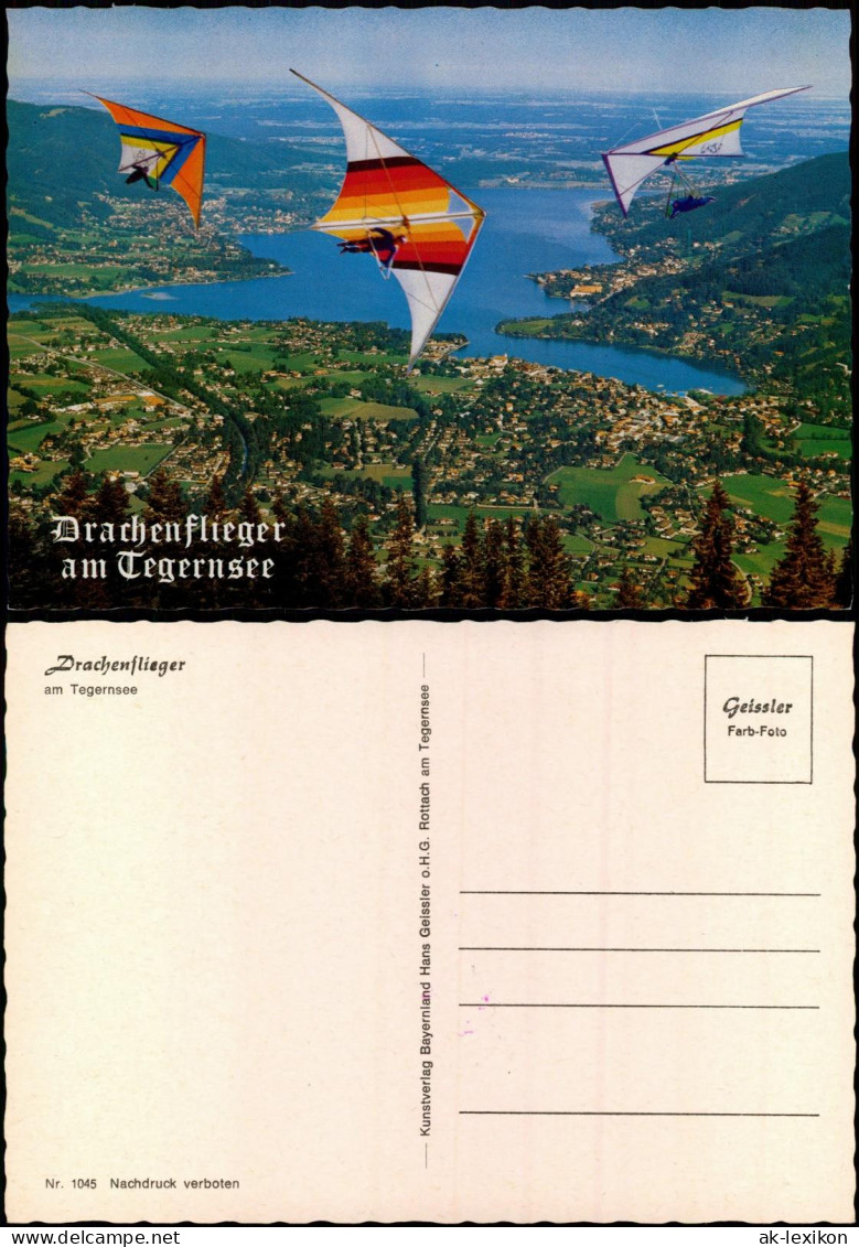 Ansichtskarte Tegernsee (Stadt) Luftbild Drachenflieger 1989 - Tegernsee