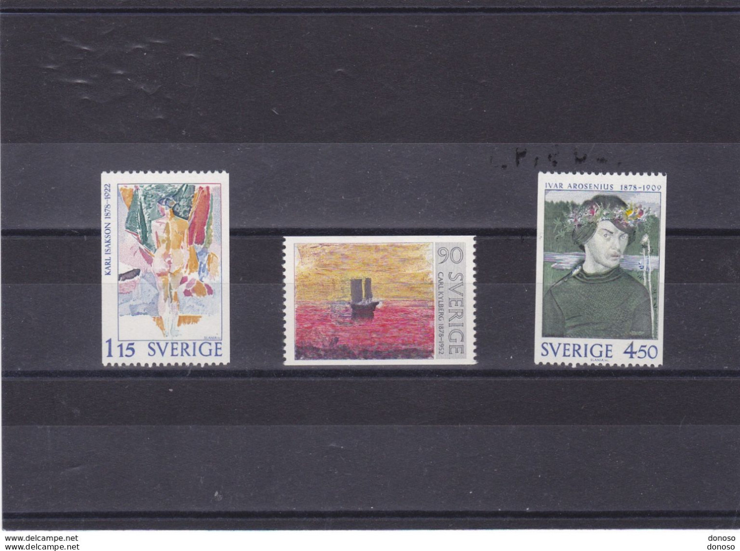 SUEDE 1978 PEINTURES Yvert 1016-1018, Michel 1034-1036 NEUF** MNH Cote 4 Euros - Unused Stamps