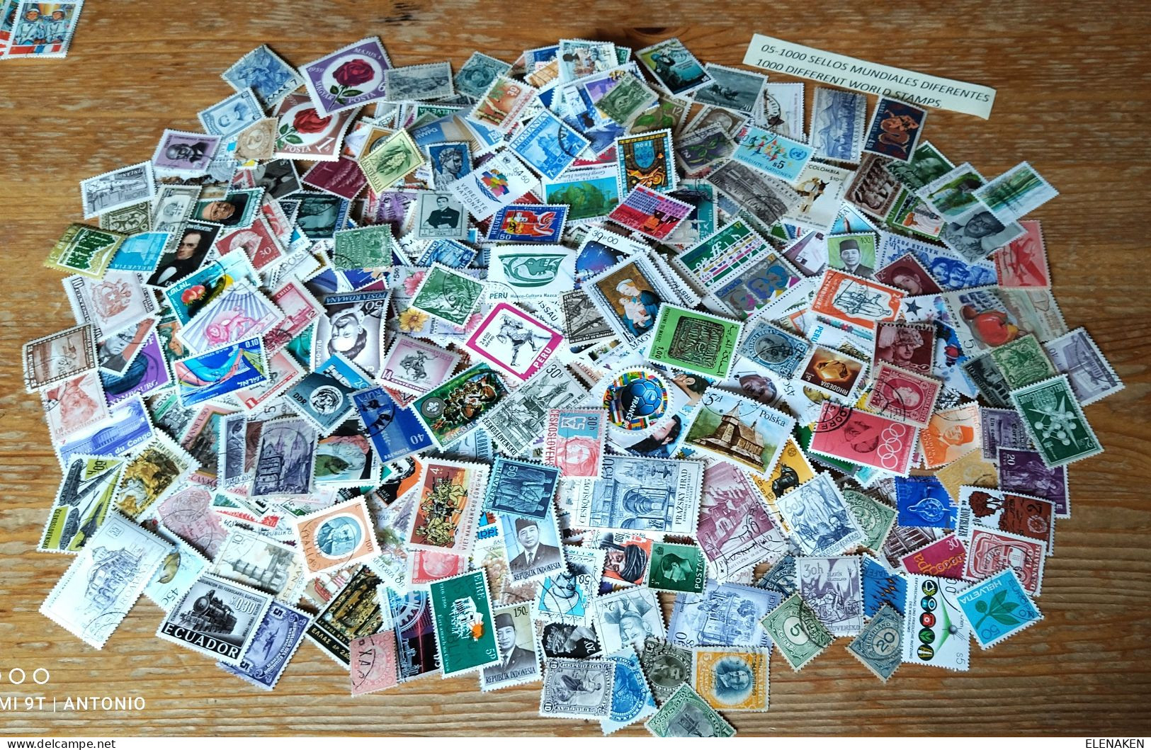 05-LOTE TODOS DIFERENTES ,SIN TASAR.1000 SELLOS DISTINTOS MUNDIALES,UNIVERSALES,  FOTO EJEMPLO DE PAQUETES.DISEÑADOSY C - Vrac (min 1000 Timbres)