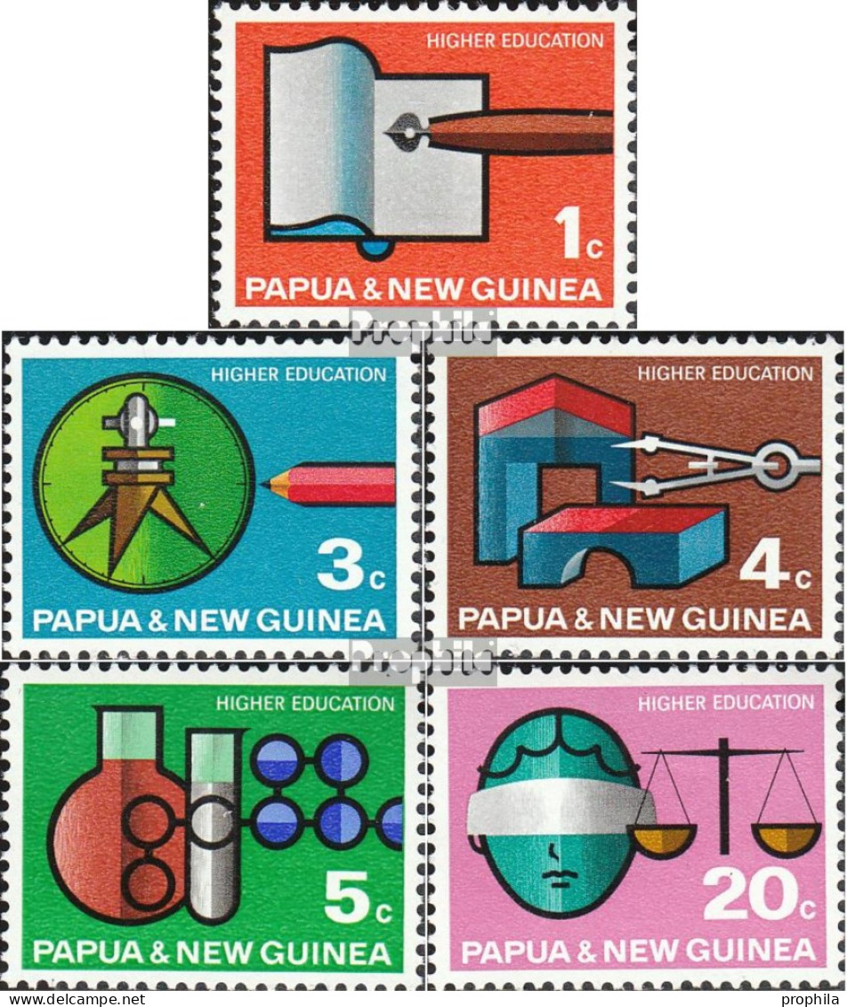 Papua-Neuguinea 106-110 (kompl.Ausg.) Postfrisch 1967 Hochschule - Papua Nuova Guinea