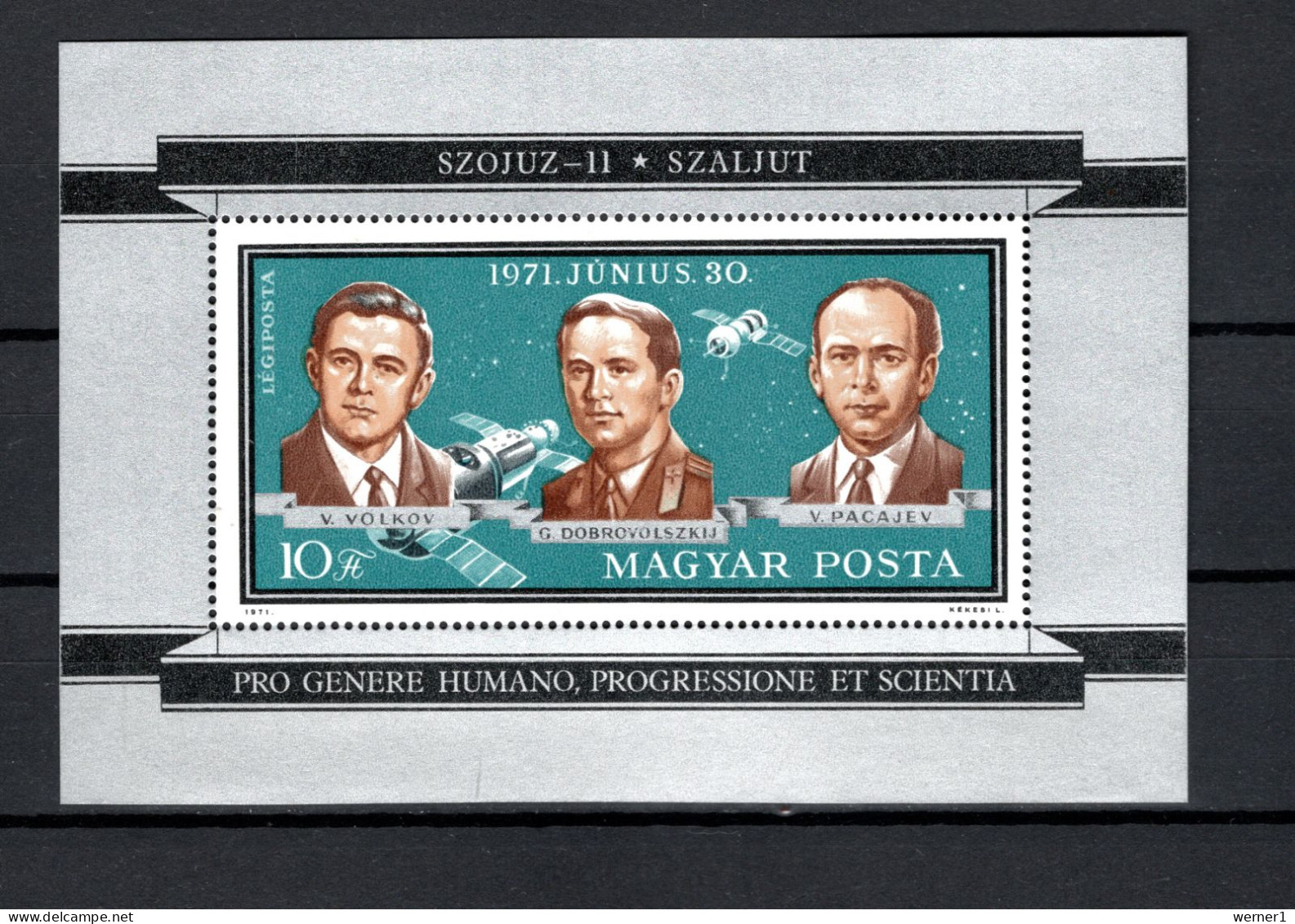 Hungary 1971 Space, Sojuz 11 S/s MNH - Europa