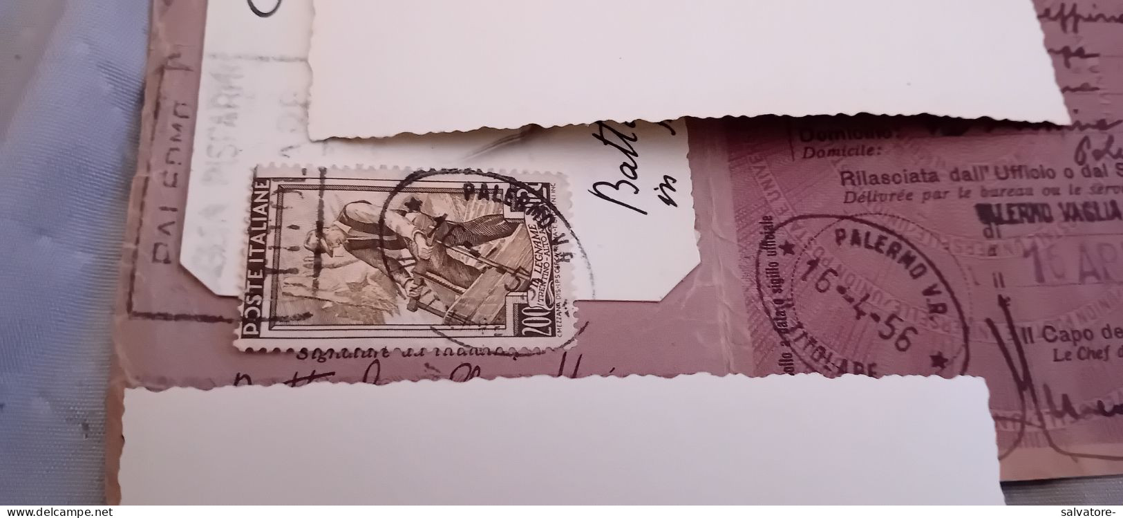 TESSERA POSTALE CON 200 LIRE ITALIA AL LAVORO  1956 - Posta