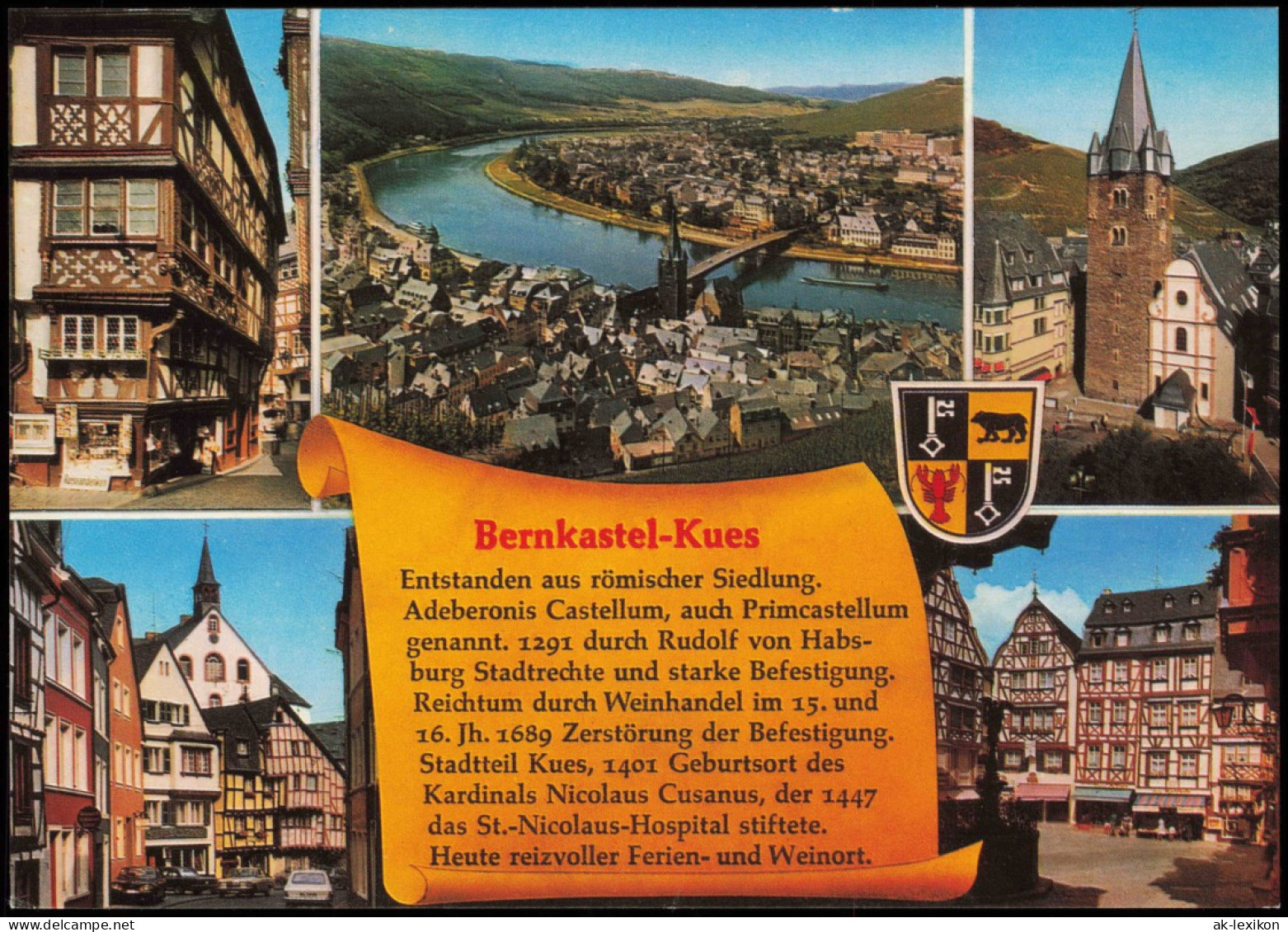 Bernkastel-Kues Berncastel-Cues Stadtteilansichten - Chronikkarte 1985 - Bernkastel-Kues