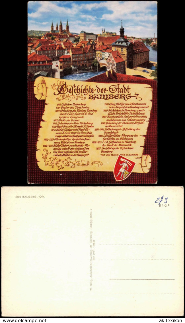 Ansichtskarte Bamberg Stadtpartie - Chronikkarte 1984 - Bamberg