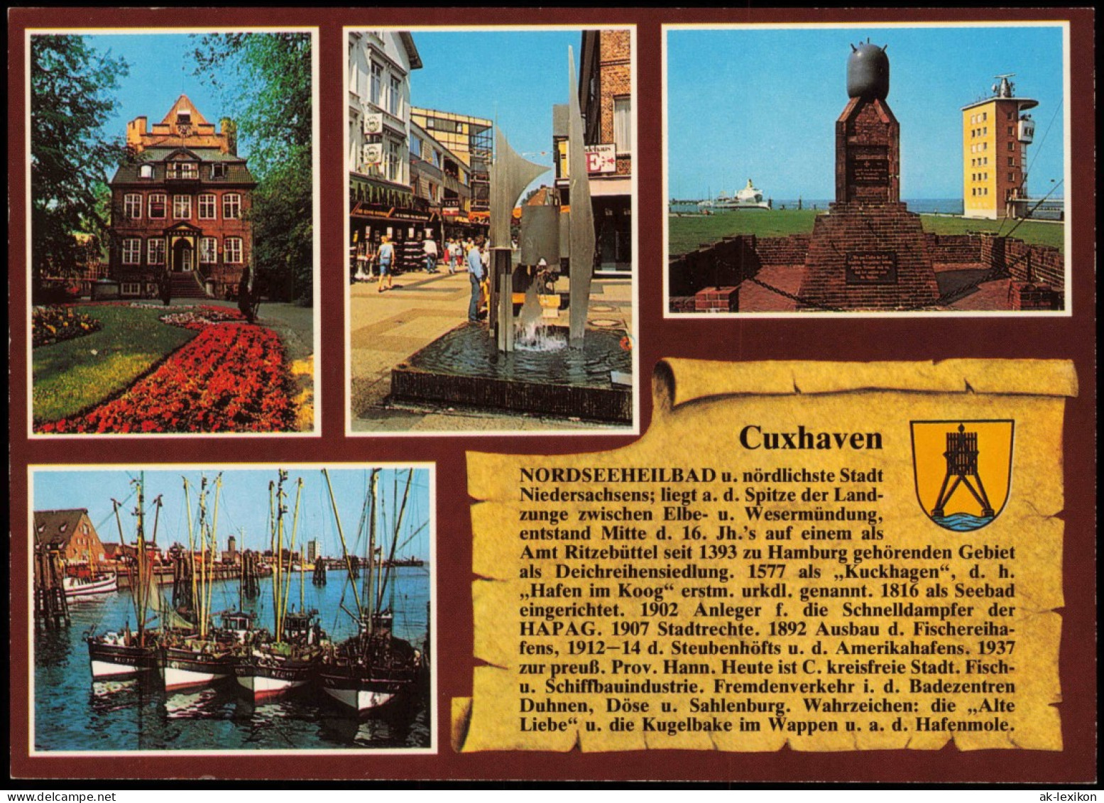 Cuxhaven Mehrbild U.a. Nordersteinstraße Fischereihafen - Chronikkarte 1987 - Cuxhaven