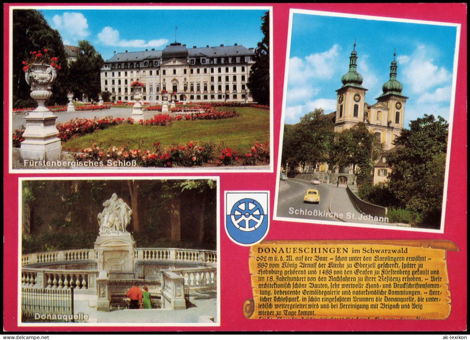 Ansichtskarte Donaueschingen Stadtteilansichten - Chronikkarte 1986 - Donaueschingen