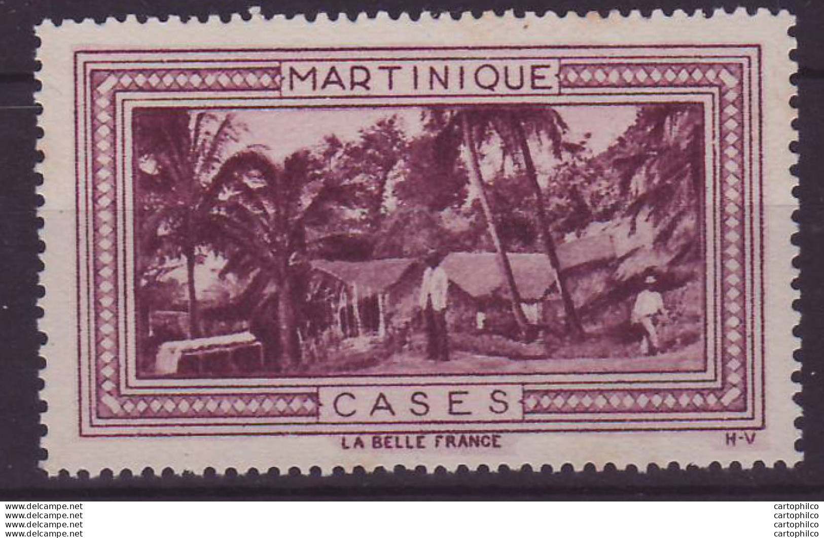 Vignette ** Martinique Cases - Ongebruikt