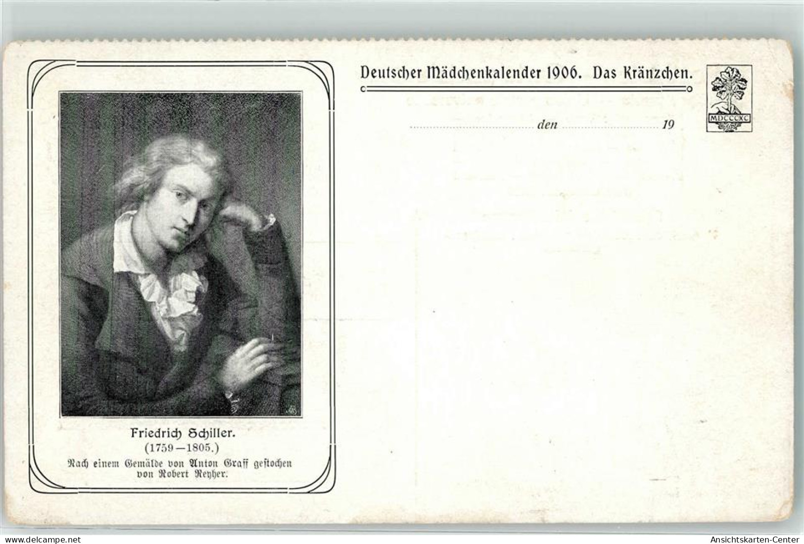 39270804 - Deutscher Maedchenkalender 1906 Das Kraenzchen Sign Anton Graff - Scrittori