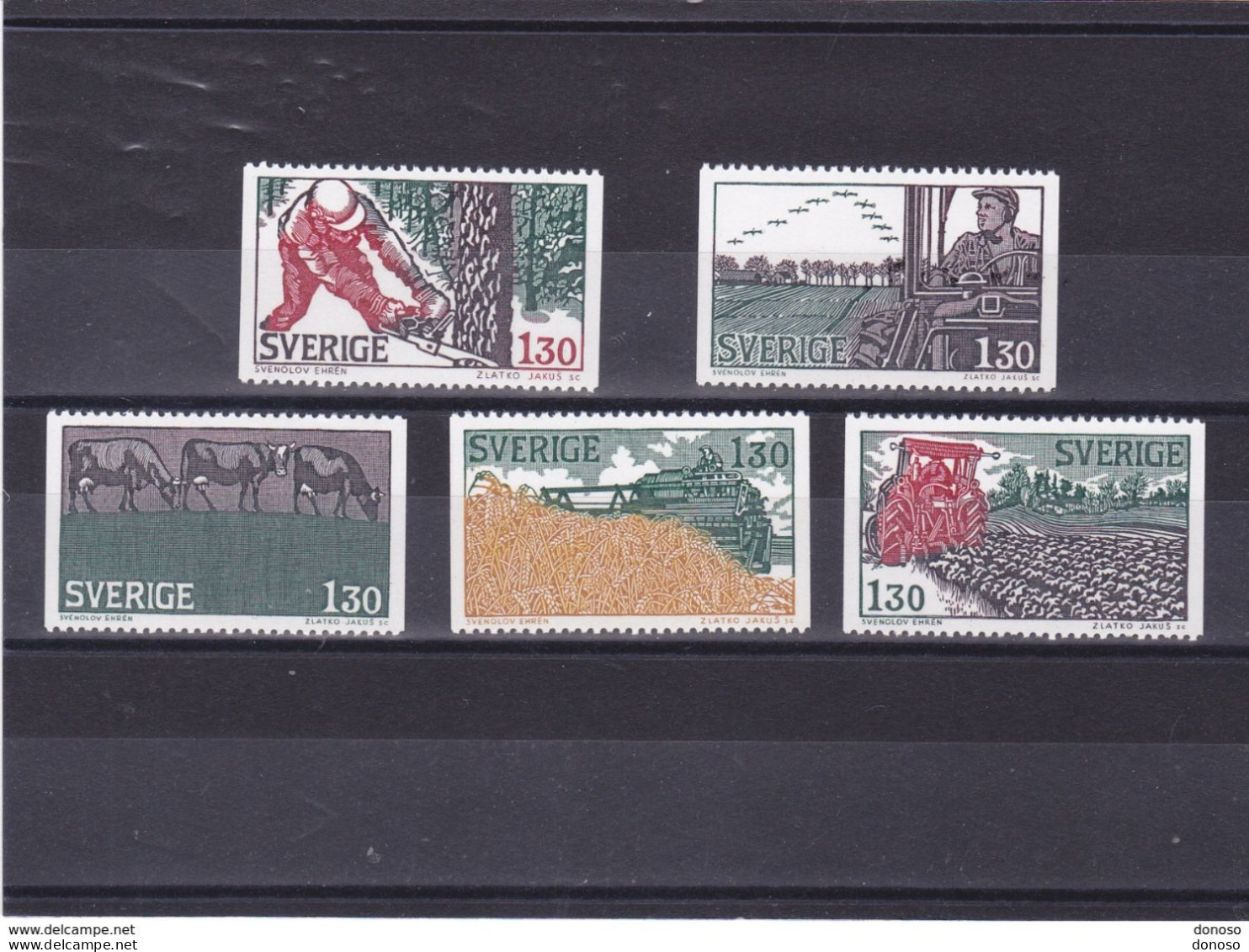 SUEDE 1979 Année Du Paysan, Agriculture  Yvert 1042-1046, Michel 1060-1064 NEUF** MNH Cote 4 Euros - Nuovi