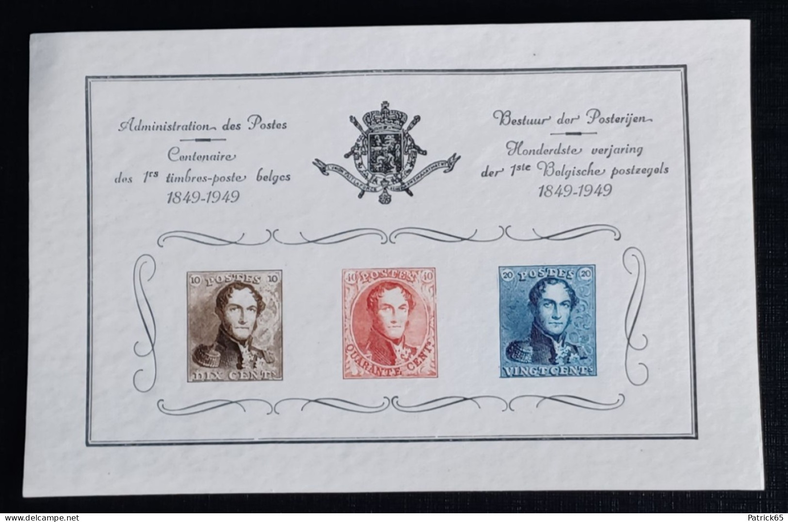Belgie 1949 Honderd Jaar 1st.Belgische Postzegel - Ongetand Zonder Gom Zoals Uitgegeven Obp-E 53  MNH-Postfris-XXX - Erinnofilie [E]