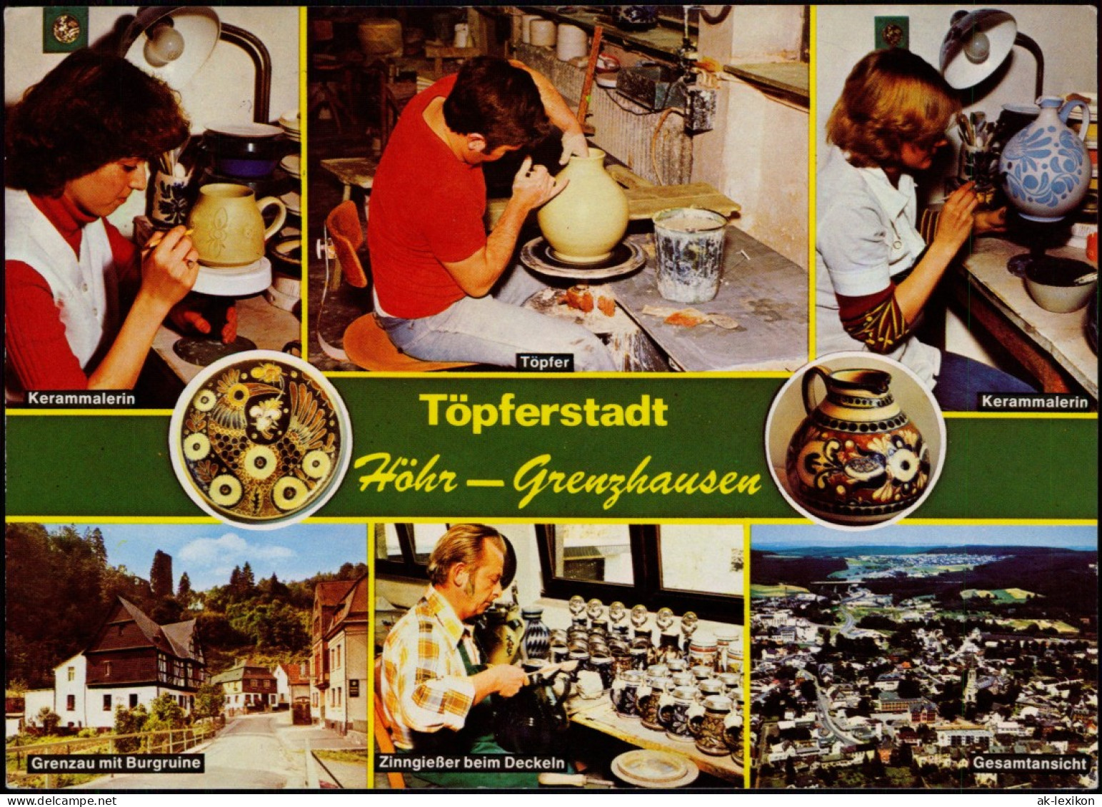 Ansichtskarte Höhr-Grenzhausen Töpfer, Kerammalerin, Zinngießer MB 1979 - Höhr-Grenzhausen