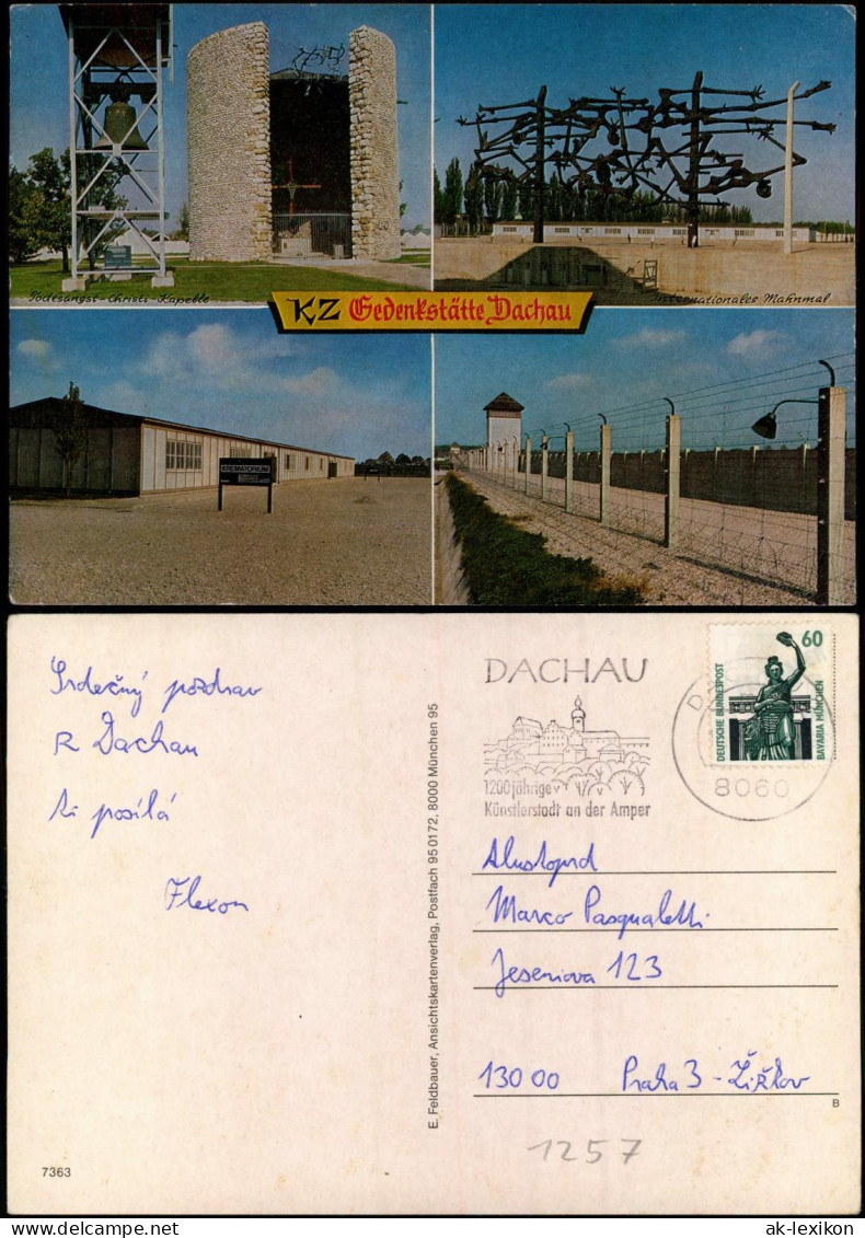 Ansichtskarte Dachau 4 Bild Konzentrationslager Gedenkstätte 1988 - Dachau