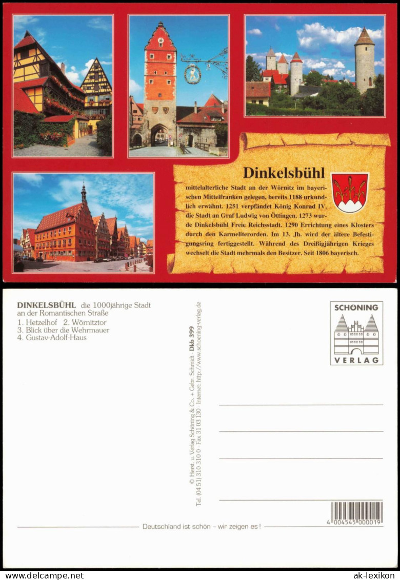 Ansichtskarte Dinkelsbühl Stadtteilansichten - Chronikkarte 1986 - Dinkelsbuehl