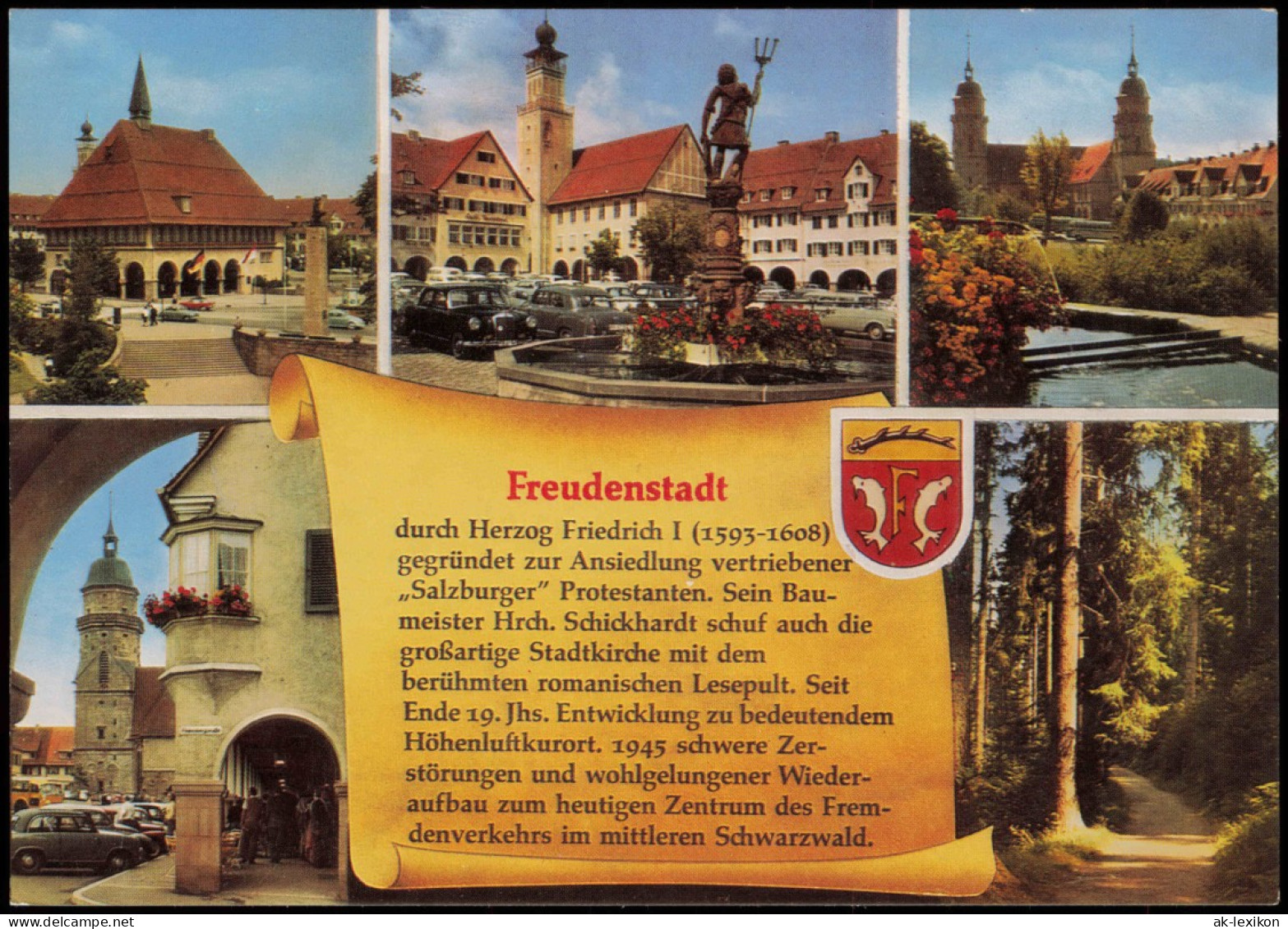 Ansichtskarte Freudenstadt Stadtteilansichten - Chronikkarte 1985 - Freudenstadt