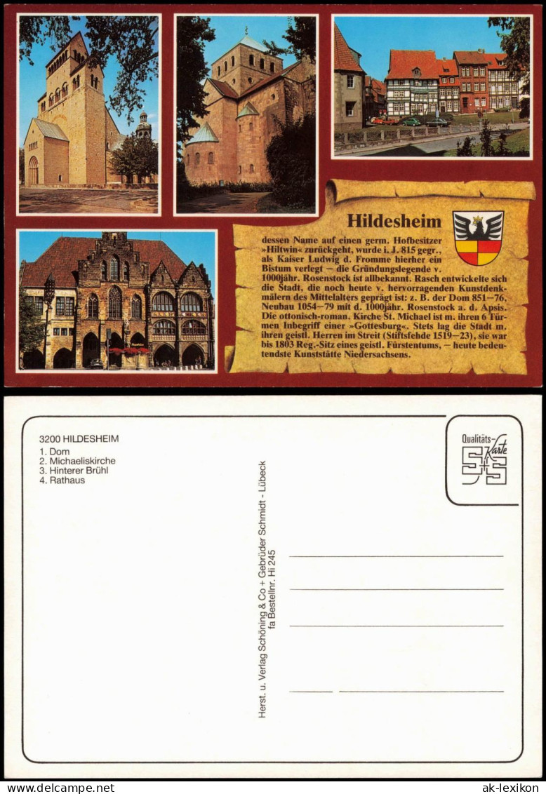 Ansichtskarte Hildesheim Stadtteilansichten - Chronikkarte 1986 - Hildesheim
