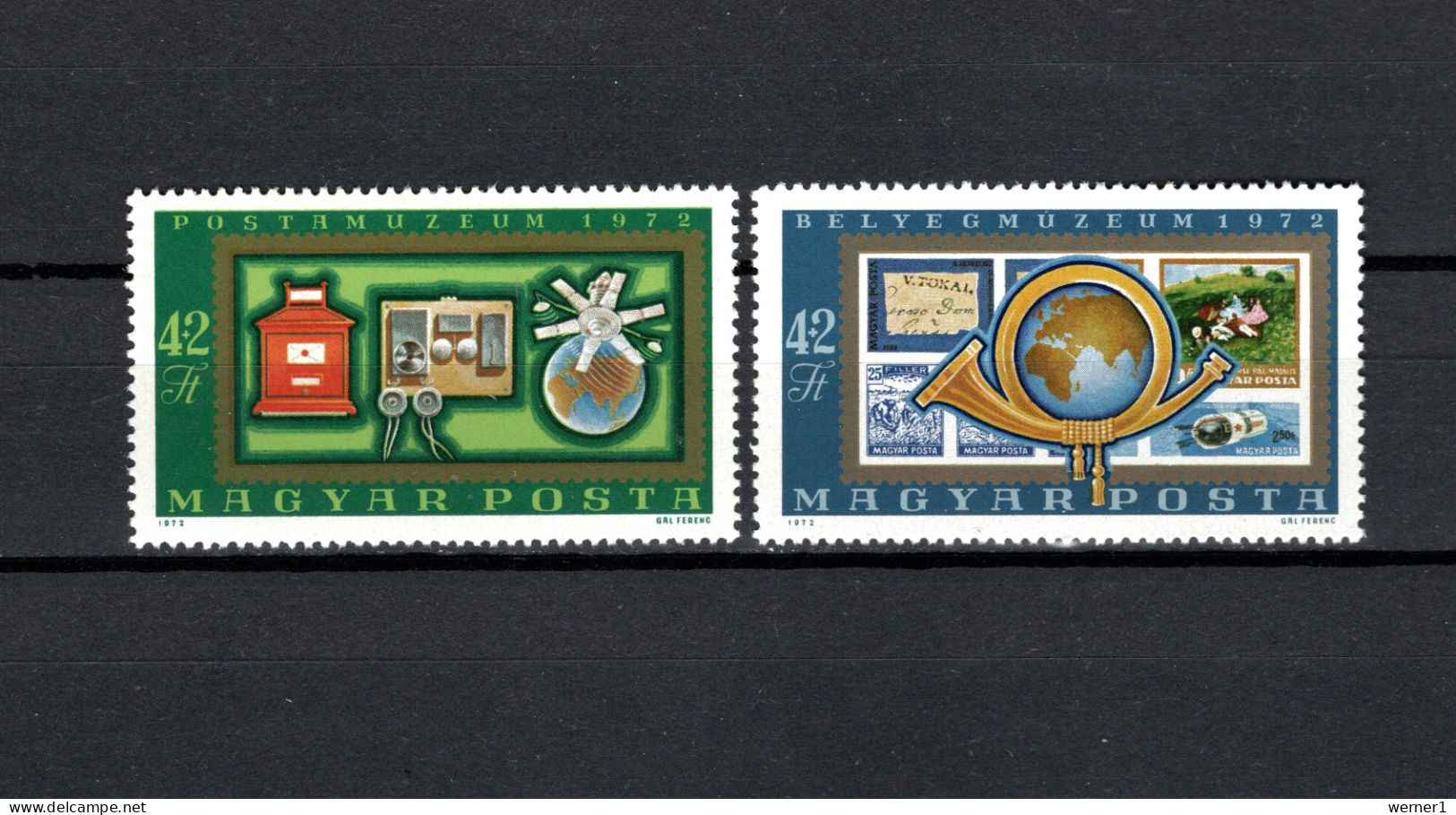 Hungary 1972 Space, Post And Stamp Museum Set Of 2 MNH - Europe