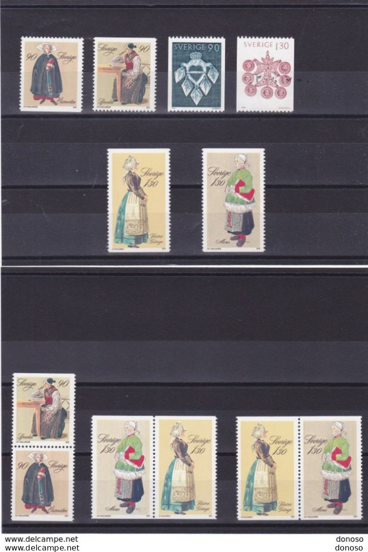 SUEDE 1979 NOËL Yvert 1069-1074 + 1069a + 1073a, Michel 1087-1092 NEUF** MNH Cote Yv: 6,25 Euros - Unused Stamps