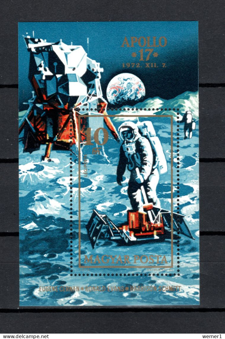 Hungary 1973 Space, Apollo 17 S/s MNH - Europe