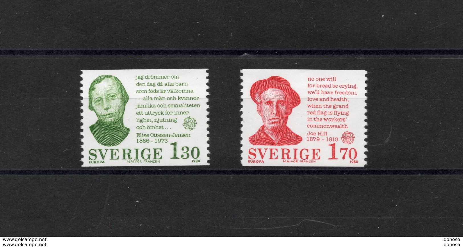 SUEDE 1980 EUROPA Yvert 1088-1089 NEUF** MNH Cote 2,75 Euros - Ongebruikt