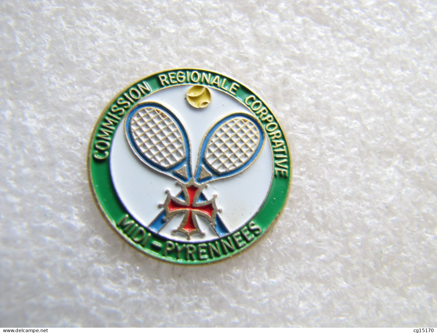 PIN'S     TENNIS   COMMISSION REGIONALE CORPORATIVE  MIDI  PYRÉNÉES - Tenis